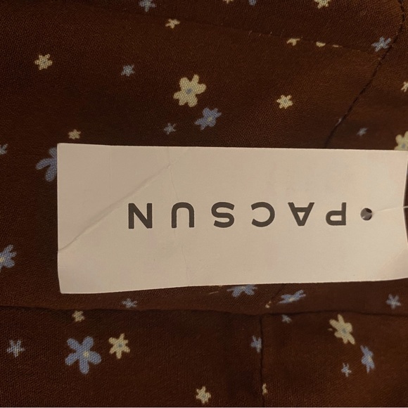 Super cute brown dress with yellow and blue flowers - Picture 3 of 3